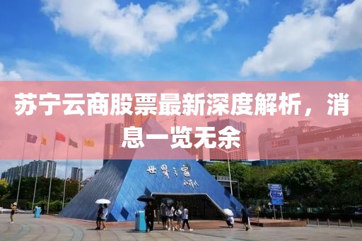 蘇寧云商股票最新深度解析，消息一覽無余