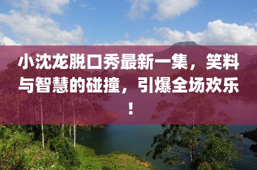 小沈龍脫口秀最新一集，笑料與智慧的碰撞，引爆全場歡樂！