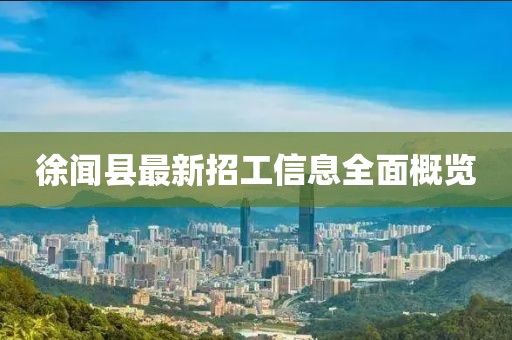徐聞縣最新招工信息全面概覽
