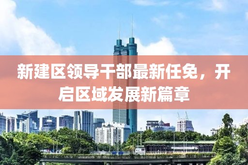 新建區(qū)領(lǐng)導(dǎo)干部最新任免，開啟區(qū)域發(fā)展新篇章