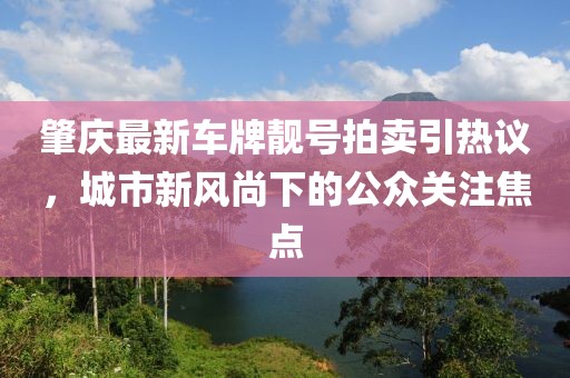 肇慶最新車(chē)牌靚號(hào)拍賣(mài)引熱議，城市新風(fēng)尚下的公眾關(guān)注焦點(diǎn)